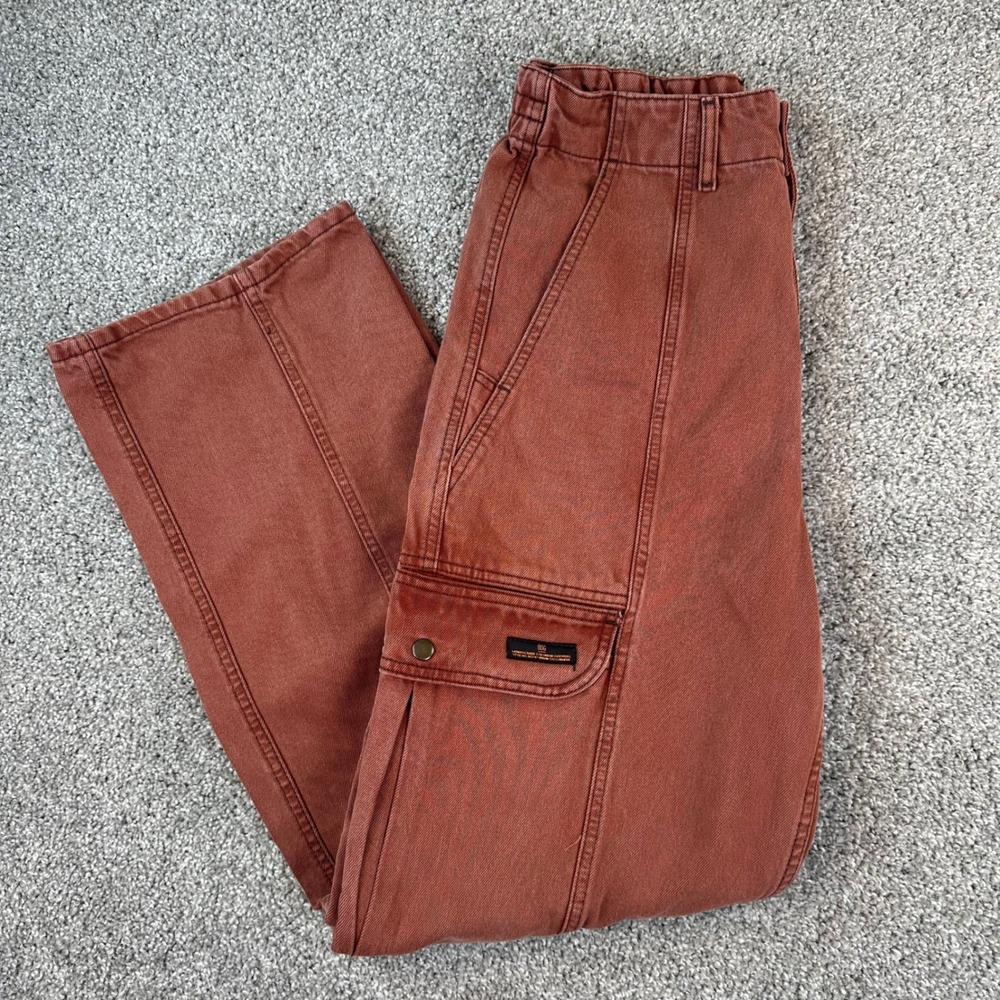 BDG Urban Outfitters Rust Red Cargo Pants High Rise Wide Leg Denim 29
TALL